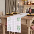 thumbnail image 2 of Table Runners 72 Inches Long Dress Scarves, Eucalyptus Leaves Farmhouse Kitchen/Dining Table Runner, Coffee Tablerunners, Pink Plaid Summer Botanical 16x72 Inch, 2 of 9