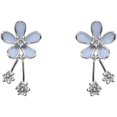 thumbnail image 2 of 925 Sterling Silver Daisy Earrings Studs for Women Girls Pretty Flowers Stud Earrings, 2 of 5