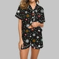 thumbnail image 2 of Ichuanyi Womens Long Sleeve Pajamas Set Two-Piece Sleepwear Loungewear Button-Down Sets, 2 of 6