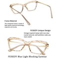 thumbnail image 2 of FEISEDY Crystal Cat Eye Glasses Frame Blue Light Blocking Computer Eyewear B2500, 2 of 13