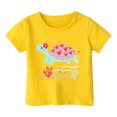 thumbnail image 5 of Zszcpp T Shirts Casual Top For Baby Girl Tee Fitted Short Sleeve T-Shirt Lovely Ocean Animal Print Cozy Blouse Girls Tops, 5 of 5