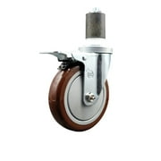 Regency Work Table Equipment St Replacement Total Locking - 5" Maroon Polyurethane Wheel - Br