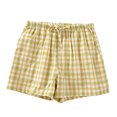 thumbnail image 4 of MOJOGO Women's Gingham Shorts Elastic Waist Homewear Pants Lightweight Breathable Casual Shorts for, 4 of 5
