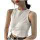 thumbnail image 1 of mfyjkho Camisetas Sin Mangas Para Mujer, Camiseta Informal Sin Mangas Con Cuello Redondo Y Rayas De Color Liso Para Mujer Tops Casuales Para Mujer Xxl, 1 of 3