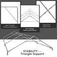 thumbnail image 4 of 10x20 ft Upgraded Heavy Duty Carport with Adjustable Heights from 9.5ft to 11.0ft,Portable Car Canopy with Removable Sidewalls, Garage Tent, Boat Shelter with Reinforced Triangular Beams,4 Weight Bags, 4 of 8