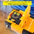 thumbnail image 2 of JJEAN-Rhino 6mm Yellow Heat Shrink Replace for DYMO 18052 A18052 Heat Shrink Tube Compatible with DYMO Industrial Rhino 4200, 5200, 5000, 6000, 6000+ Label Maker, 1/4, Black on Yellow, 4-Pack, 2 of 4