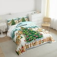 thumbnail image 3 of Manfei Merry Christmas Full Size Comforter Sets,Chic Xmas Tree Bedding Comforter Set,Western Happy New Year Bedding Sets For Kids,Microfiber Bedroom Decor Reversible,3-Piece, 3 of 8
