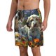thumbnail image 2 of Balery Sunflower Field Spotted Dog Traje de Baño Estilo Hawaiano para Hombre, Shorts de Secado Rápido con Bolsillos-XX-Large, 2 of 6