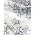 thumbnail image 2 of Melange Home 400 Thread Count Cotton Toile Pleat Sheet Set - 5 Color Grey Full, 2 of 5