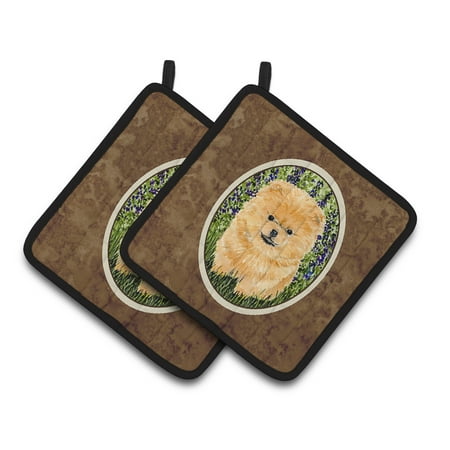 

Carolines Treasures SS8746PTHD Pomeranian Pair of Pot Holders 7.5HX7.5W multicolor