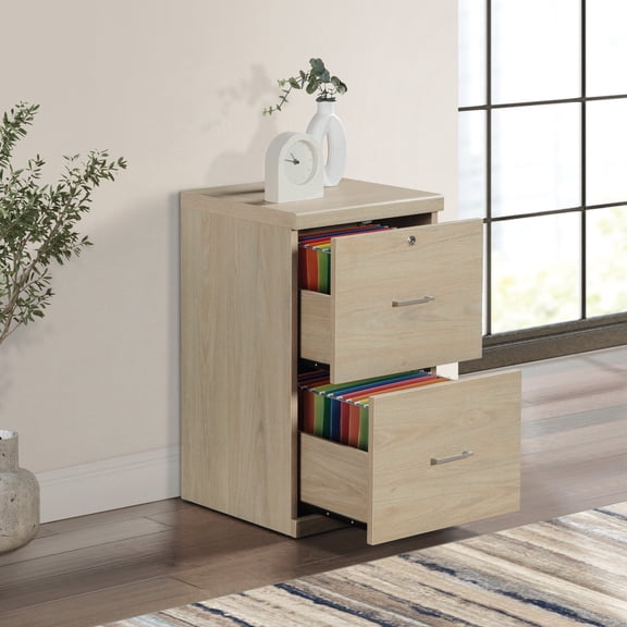 Alpine 2-Drawer Vertical File  in Engineered Wood Norwegian Alder Finish