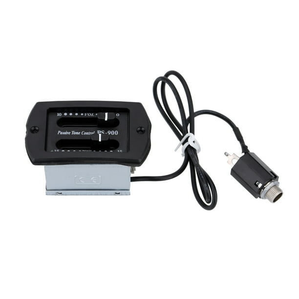 Pickup Volumen y tono pasivo guitarra acústica Control de EQ ecualizador preamplificador amplificador sintonizador de pastilla piezoeléctrica con enchufe de 6,35 MM Tomshoo Pickup