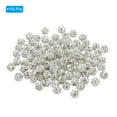 thumbnail image 3 of Uxcell 8mm Rhinestone Clay Beads, 100 Pack Round Ball Polymer Clay Crystal Charm Beads, White, 3 of 6
