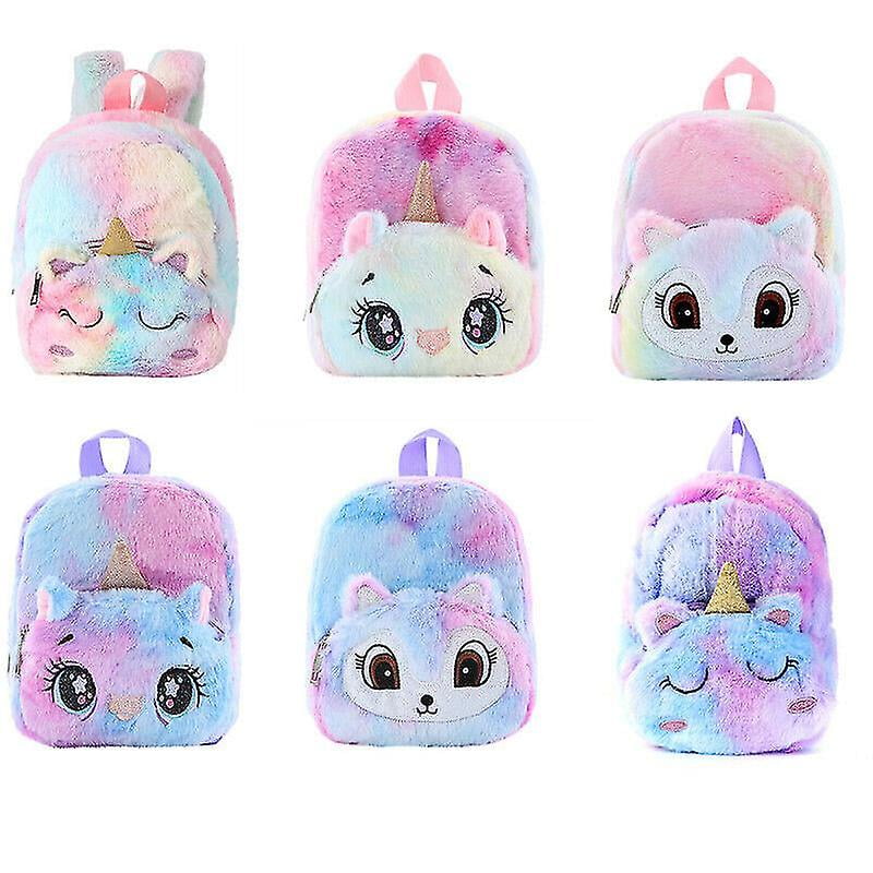 Fluffy unicorn school bag online