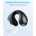 thumbnail image 4 of Wrongduck Ultra Open Ear Earbuds Clip-On Bone Conduction Headphones with Secure U-Clip, 0.01 lb Lightweight Waterproof Over Ear Design for Small Ears, Night Black, 4 of 7
