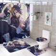 thumbnail image 1 of Kochou Shinobu-theme 4-Piece Shower Curtain Set with Rugs, Waterproof Bathroom Decor Set Includes Bath Mat, U-Shaped Rug, Toilet Lid Cover and Curtain with Hooks, 1 of 6
