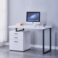 thumbnail image 1 of Brassex Inc Desk with Storage, White, 1 of 3
