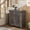 Dark Oak, variant on GAOMON Farmhouse Sideboard Buffet Cabinet, Sideboard With Solid Wood Countertop/Barn Doors,Cabinet with 2 Doors and Adjustable Shelves for Living Room, Dining Room ,Rustic Gray
