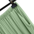 thumbnail image 4 of Costeam Womens Mock Neck Short Sleeve Top and Elastic Waist Wide Leg Capri Pants Two Piece Knit Loungewear Set Dual Side Pockets Relaxed Fit Solid Co Ord Outfit, 4 of 6
