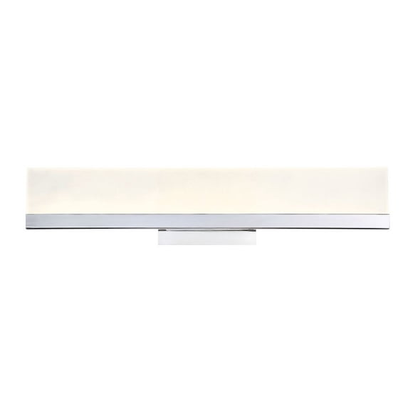 Eurofase Sole 24" LED Wall Sconce – 23W Integrated LED, Chrome Finish, Frosted Acrylic Shade, Modern Bathroom Vanity Light, Dimmable, 3000K Warm White