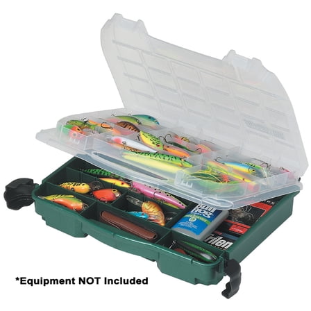 PlanOn 3950 Double-Cover Fishing Tackle Box with 2 Trays, 30-104 Compartments