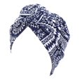 thumbnail image 4 of Diadema Turbante Boho Chic BRI Diseño Geométrico Azul Verde, 4 of 4