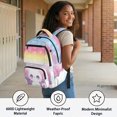 thumbnail image 4 of FUIALDOLG Cat on Cloud with Paw Prints School Bag with Smooth Zippers, Multi-Pocket Soft Padded Back 17 Inch Kids School Backpack for Elementary Back to School, 4 of 9