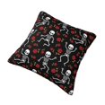 thumbnail image 2 of Rateoe Skeleton with Roses Pattern Throw Pillow Cover Premium Pillow Stuffer Sham Square for Decorative Cushion Bed Couch Sofa(Pillow insert not included), 2 of 8