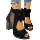 thumbnail image 4 of Sandalias con lazo Tacón medio Tacón grueso Zapatos de malla para mujer Zapatos de boca de pescado versátiles a la moda Wmkox8yii  nm1007, 4 of 7