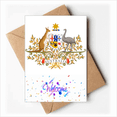 thumbnail image 1 of Canberra Australia National Emblem Welcome Back Greeting Cards Envelopes Blank, 1 of 3