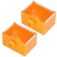 thumbnail image 2 of Cuenco de alimentación para mascotas, Material plástico limpio fácil de encontrar, evita morder, comedero para mascotas, jaula de acero para comer, 2 uds., 2 of 8