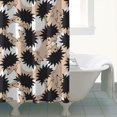 thumbnail image 4 of Black Cute Hedgehog Pattern Shower Curtain 84"x72" ,Bathroom Decorative Shower Curtains Set with 12 Hooks,Modern Waterproof Washable Shower Curtain, 4 of 6