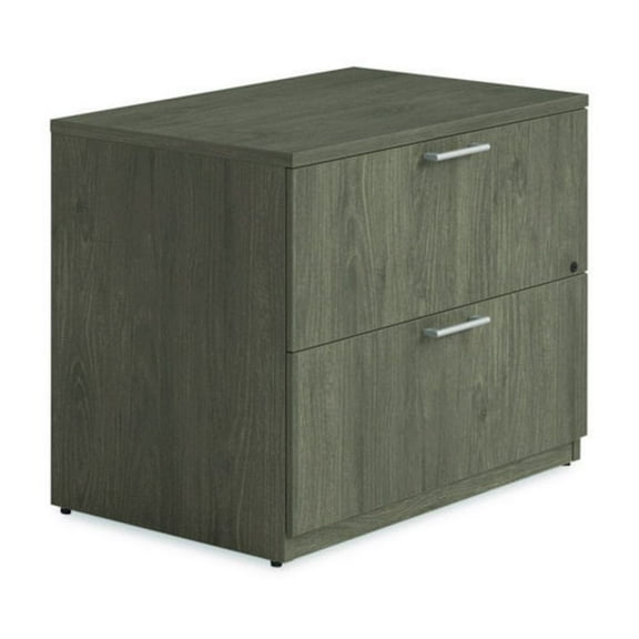 Alera Seville Series Lateral File Cabinet, 2 Legal-Size File Drawers, Walnut, 36" x 24" x 29"