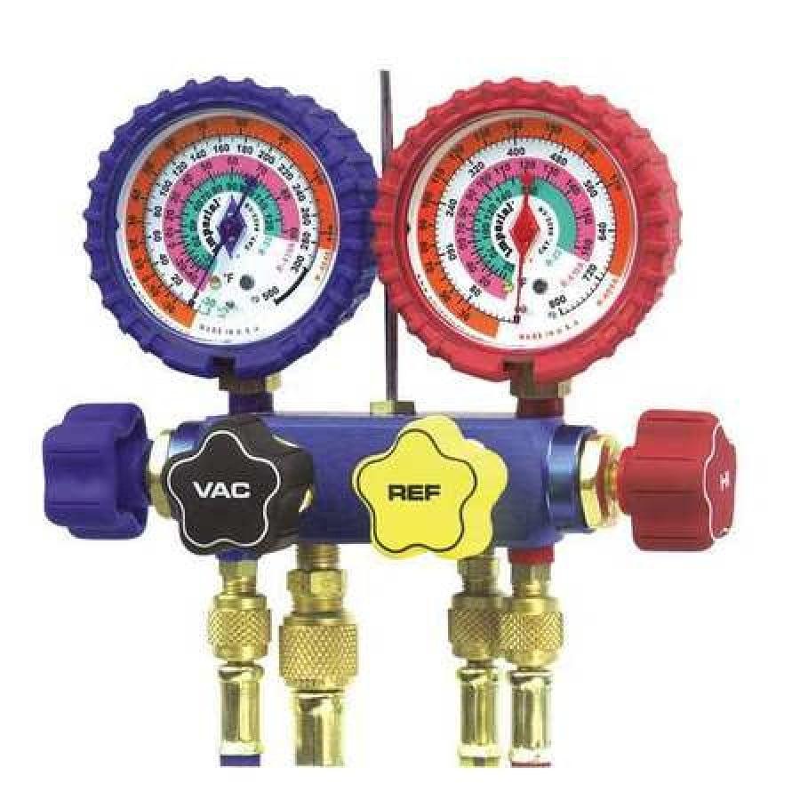 IMPERIAL 644C Mechanical Manifold Gauge Set,4Valve