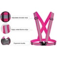 thumbnail image 2 of 3Pack Reflective Vest Running Gear, Adjustable Safety Vests High Visible Reflective Belt Straps - Green+Pink+Black, 2 of 5