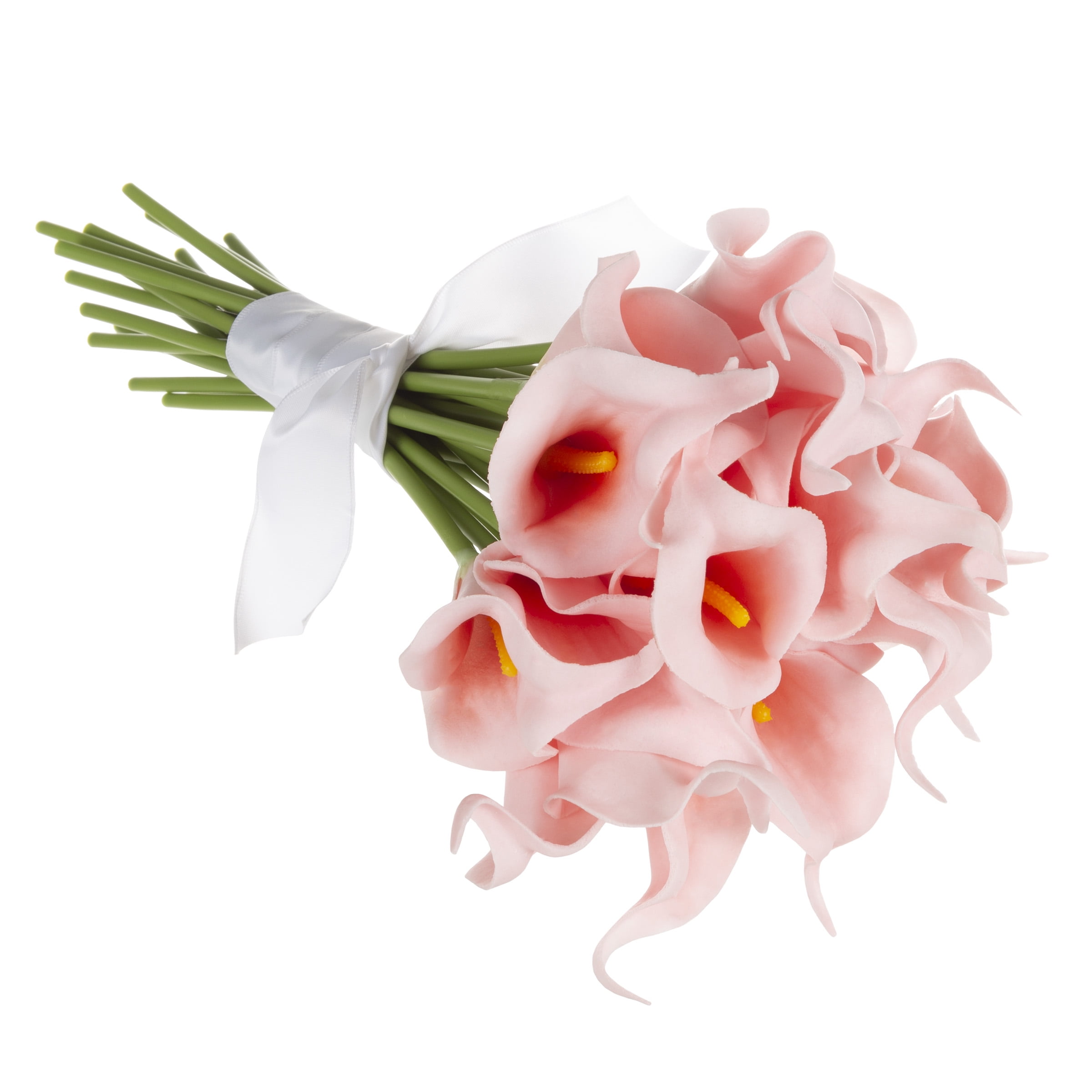 Pure Garden Artificial Calla-Lily with Stems - Real Touch Fake Flowers - 24 Pc Set (Pink)