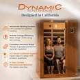 thumbnail image 2 of Dynamic Saunas Venice 2-Person Low EMF FAR Infrared Sauna, Canadian Hemlock, Portable, 2 of 9