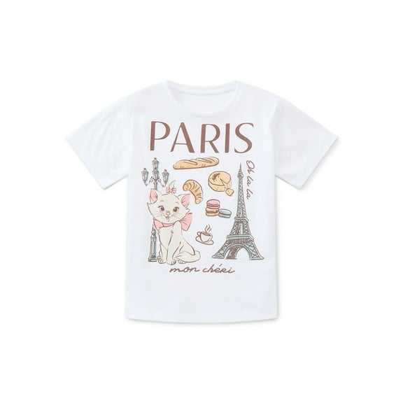 Aristocats Marie Girls Short Sleeve Graphic T-Shirt, Sizes 4-16