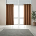 thumbnail image 5 of Curtains Curtain Panel Pair 63 Inch W X 52 Inch L Curtain Overlay Elegant Curtains For Bedroom(Light Brown), 5 of 6
