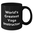 thumbnail image 2 of Funny World's Greatest Yoga Instructor Gifts for Dad's Yoga Instructor Black Coffee Mug, 2 of 7