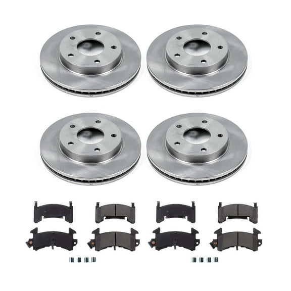 Ultimate Brakes Front and Rear Semi-Metallic Brake Pad and Rotor Kit with Hardware WM81393