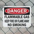 thumbnail image 5 of (2 Pack) Flammable Gas OSHA Danger Sign 14 Inch X 10 Inch Indoor / Outdoor Rust-Free Aluminum Metal Signs for Workplace, Workshop, and Construction Site, Made in the USA, 5 of 8