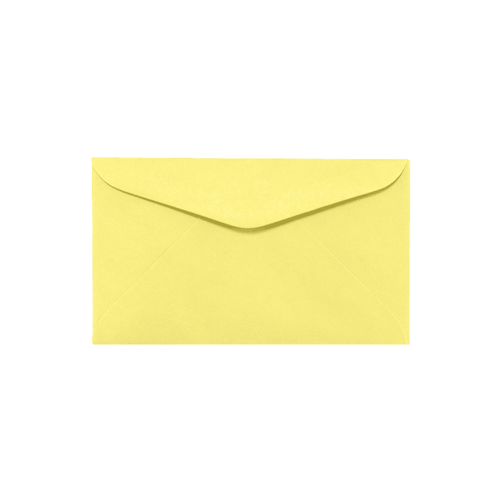 LUXPaper #6 1/4 Regular Envelopes, 3 1/2 x 6, Pastel Canary, 1000/Pack