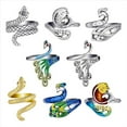 thumbnail image 1 of Juego de 8 Piezas Anillo Ganchillo Punto Ajustable, Tensión Hilo Guía para los Dedos, Anillos Tejer con Dedos, 1 of 5