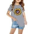 thumbnail image 2 of Zwiiyzr Toddler Boys Girls Cute Cotton T-Shirt Independence Day Summer Short Sleeve Trendy Round Neck Print Tee Top for 3-10 Years Gray, 2 of 5