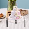thumbnail image 4 of 1 Set Acrylic Cake Stand Transparent Good Load Bearing High Strength Stable Food Grade Acrylic Cake Display Risers Stand Rack Party Supplies, 4 of 5