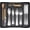 Black, variant on Expandable Silverware Organizer, Plastic Utensil Tray for Kitchen Drawer, BPA Free Flatware Cutlery Holder, Space-Saving Storage for Spoons Forks Knives, 8.5-14 x 12 x 1.5 inch, Black