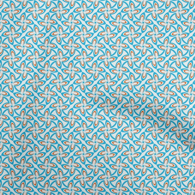 oneOone Cotton Poplin Baby Blue Fabric Asian Block Sewing Craft Projects Fabric Prints By Yard 42 Inch Wide