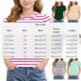 thumbnail image 2 of Mitankcoo Striped Shirts for Girls Puff Sleeve Crew Neck Tops Blouse for Daily Casual & School 4-15Y, 2 of 8