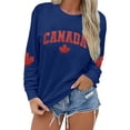 thumbnail image 2 of Zhanying Oversized Sweatshirt Women Letter Printed Graphic Pullover Raglan Sleeve Tops Loose Fit Long Sleeve Fall Tops Sweaters Basic Tees, 2 of 4